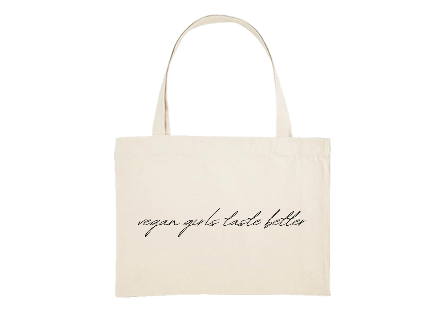 EAT WITH EBS VGTB HD SLOGAN TOTE BAG NATURAL