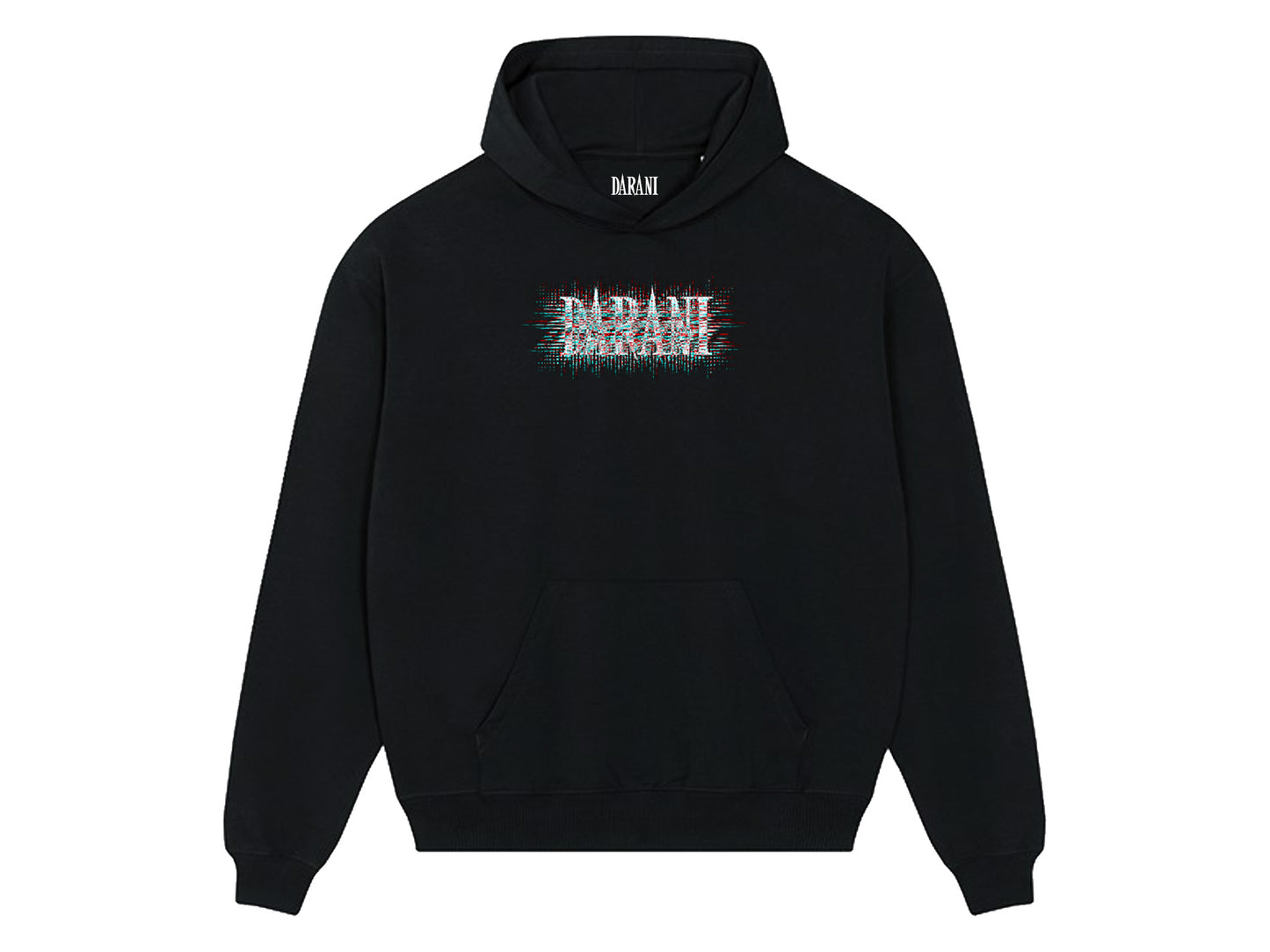 SCRATCH GRAPHIC HOODY BLACK