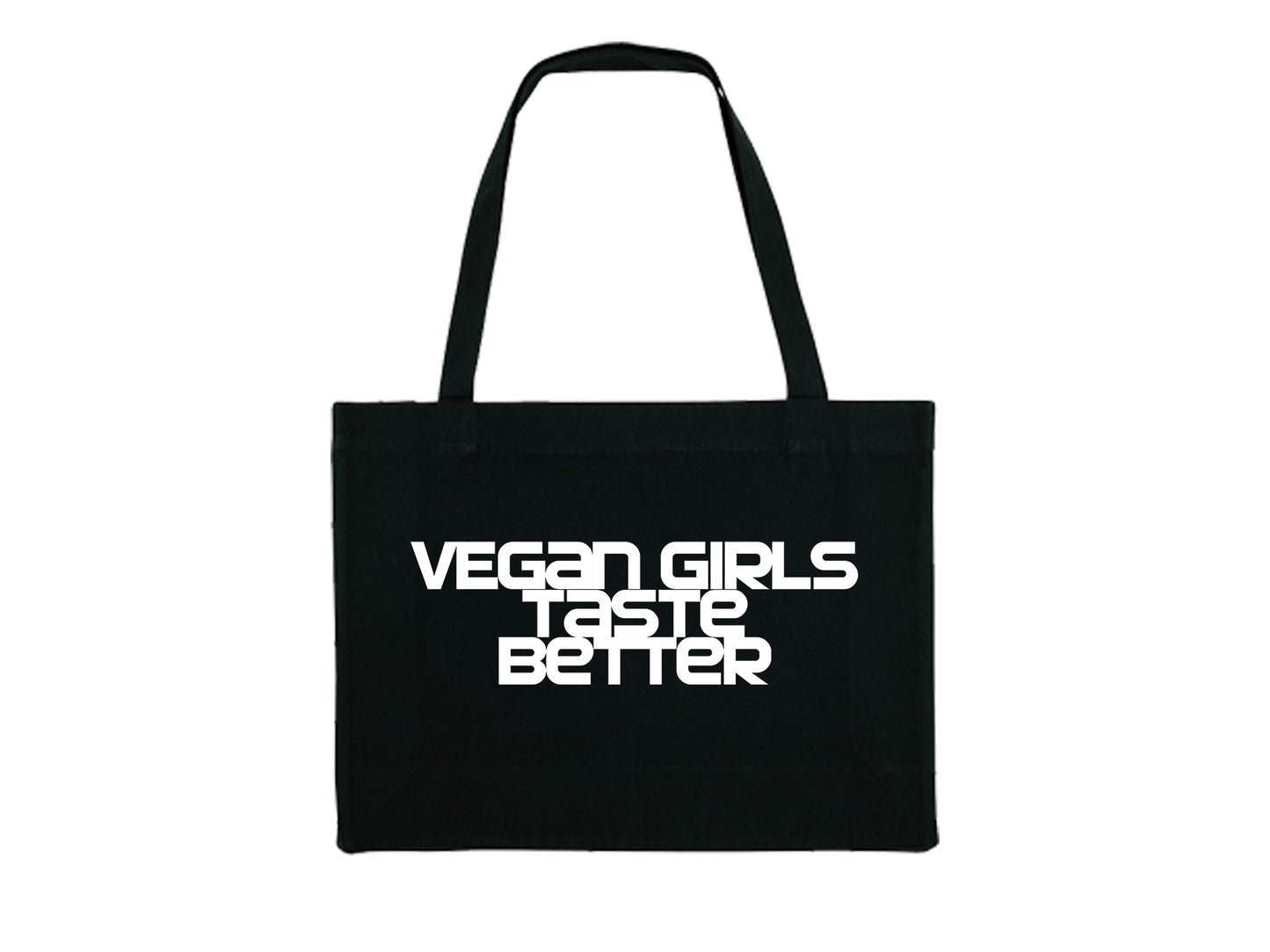 EAT WITH EBS VGTB SLOGAN TOTE BAG BLACK