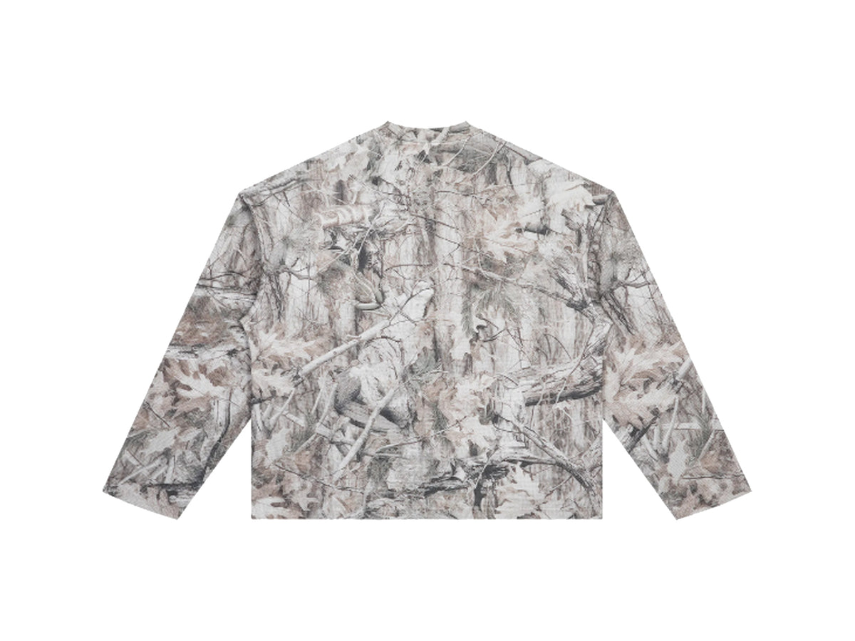 WAFFLE KNIT LS TEE TREE CAMO