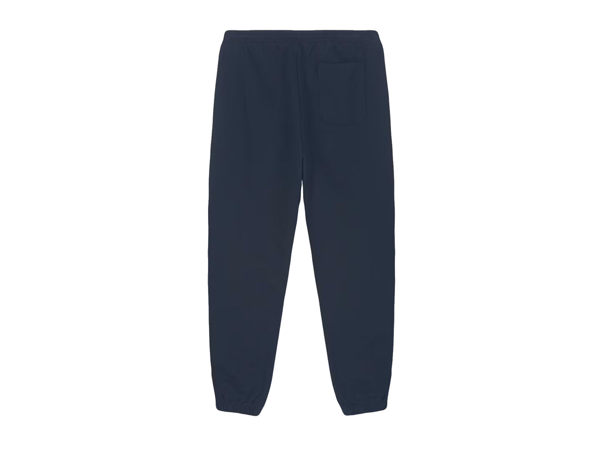BLUE TAB FLOCK PRINT TRACKSUIT BOTTOMS FRENCH NAVY