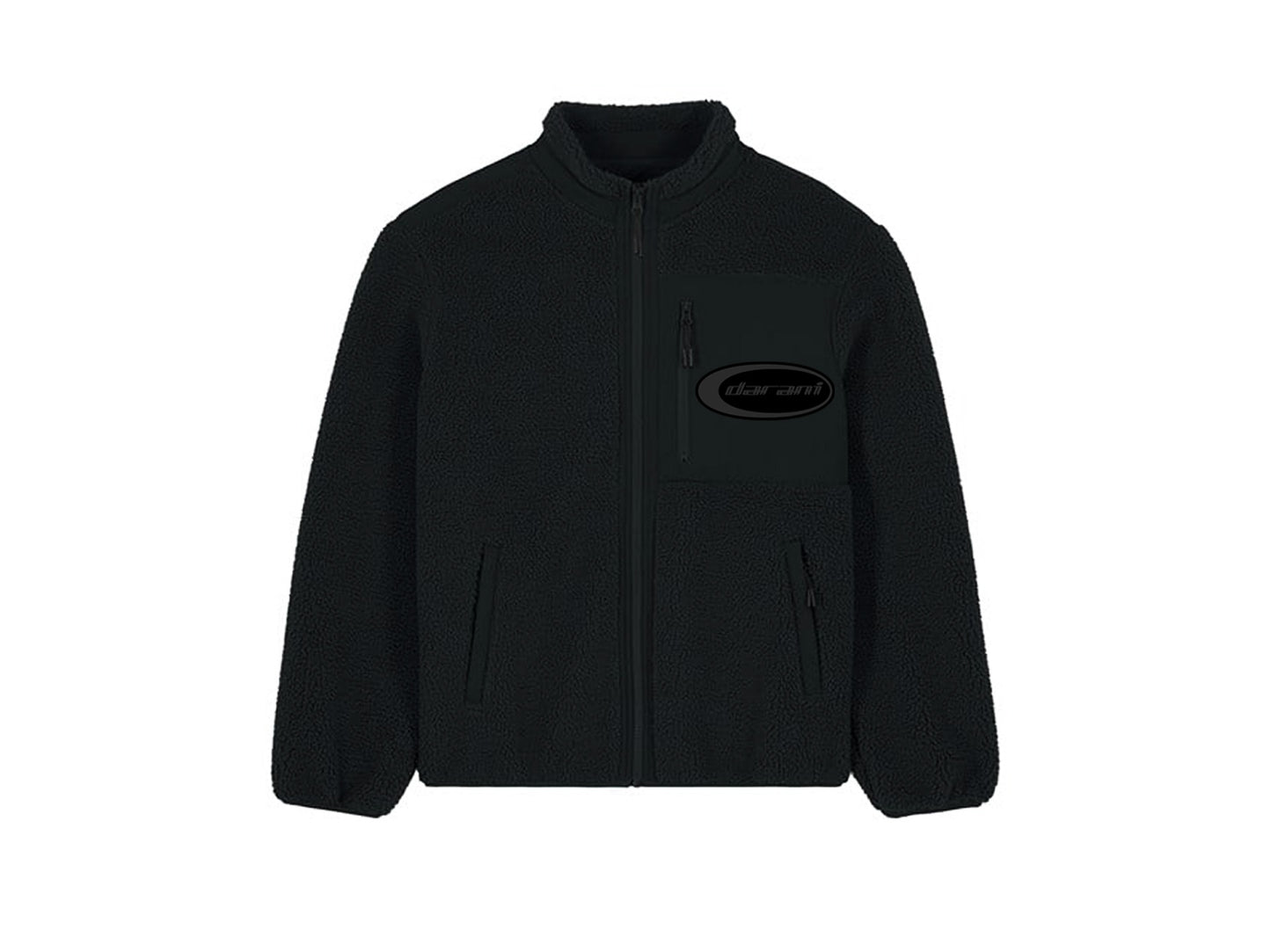 BLKOUT FLOCK PRINT SHERPA FLEECE BLACK