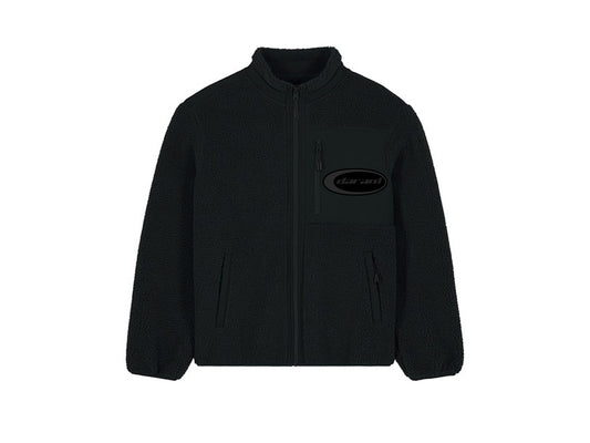 BLKOUT FLOCK PRINT SHERPA FLEECE BLACK