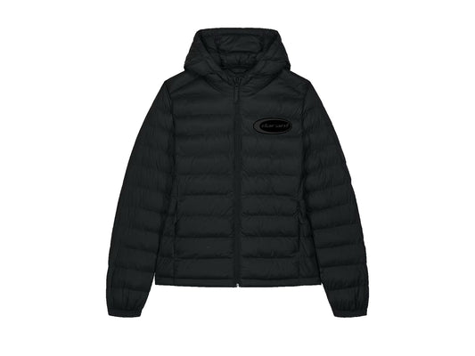 BLKOUT FLOCK PRINT LIGHTWEIGHT PUFFA JACKET BLACK