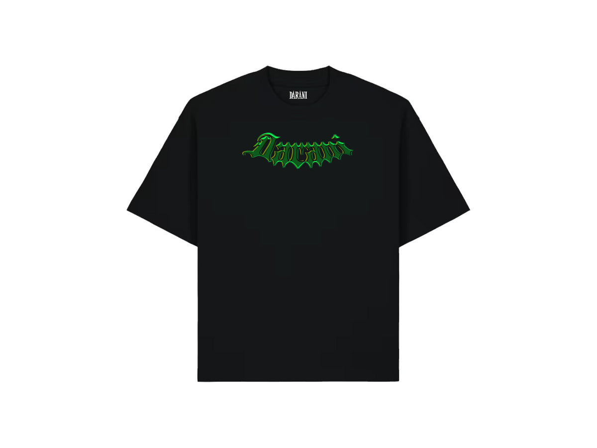 GREEN HIGHLIGHTER GRAPHIC TEE BLACK *NEW FIT*