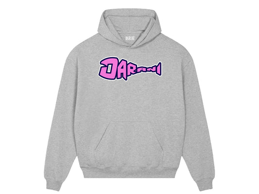 PINK FISH HOODY GREY MARL