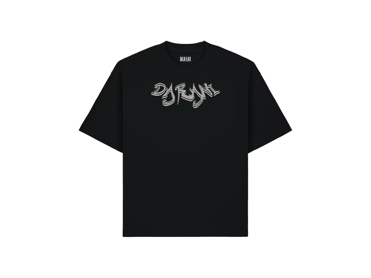 GREY TONAL GRAPHIC TEE BLACK *NEW FIT*
