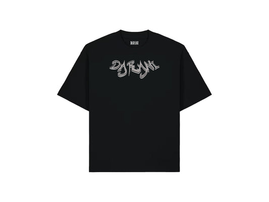 GREY TONAL GRAPHIC TEE BLACK *NEW FIT*