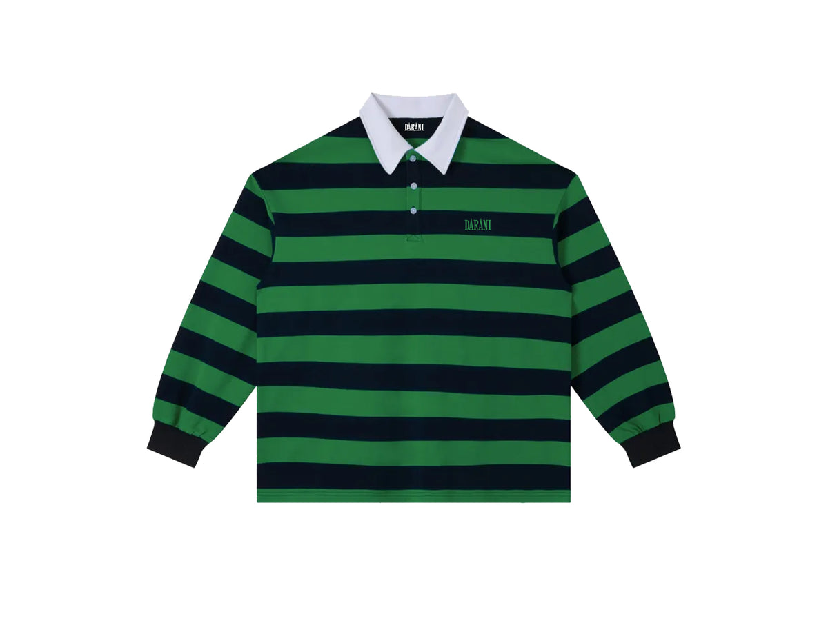 STRIPE RUGBY TOP GREEN