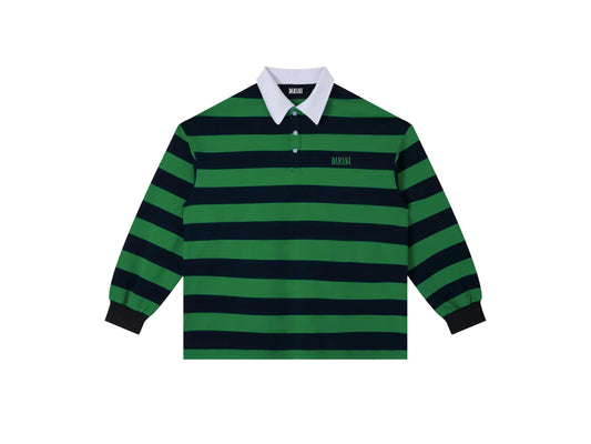 STRIPE RUGBY TOP GREEN