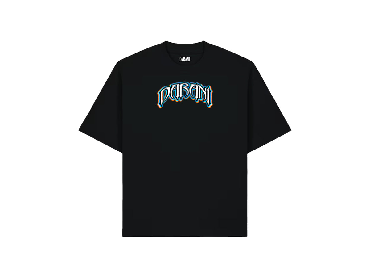 HALF TONE GRAPHIC TEE BLACK *NEW FIT*