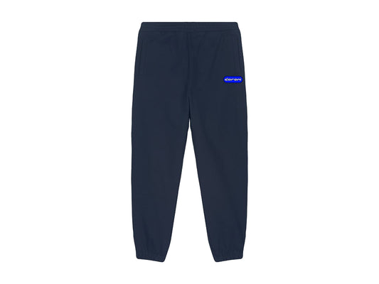 BLUE TAB FLOCK PRINT TRACKSUIT BOTTOMS FRENCH NAVY