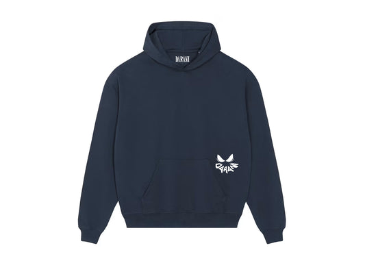 SMILE PUFF PRINT HOODY FRENCH NAVY