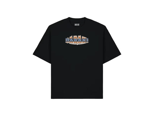OVAL GRAPHIC TEE BLACK *NEW FIT*