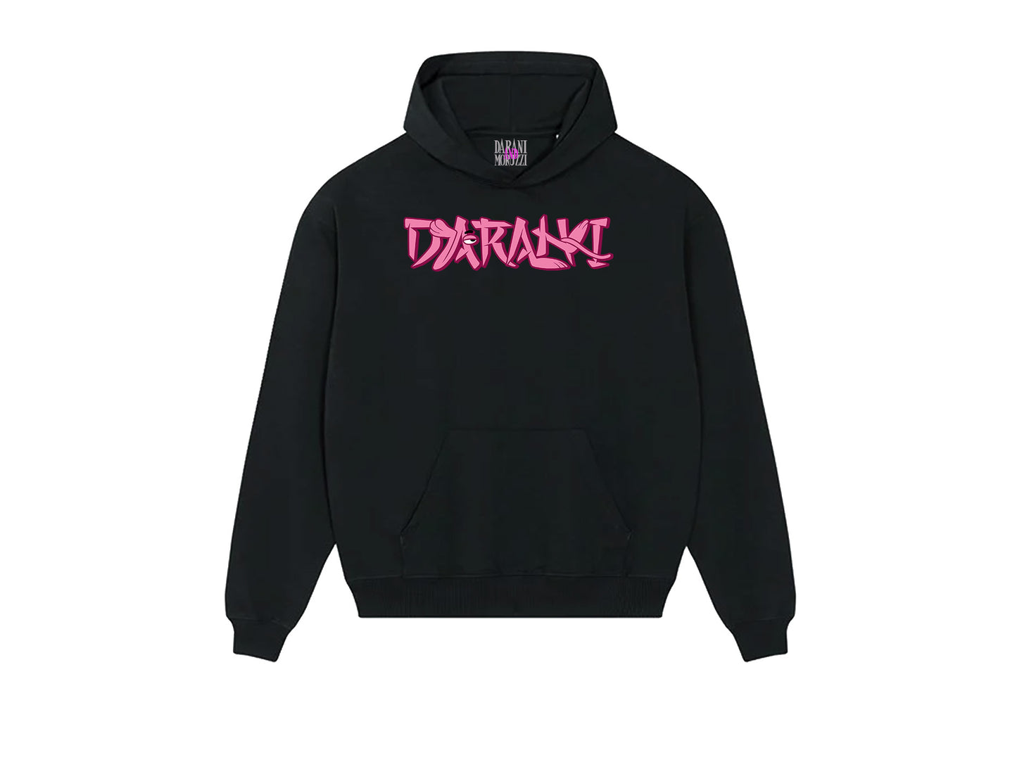 PINK GRAPHIC HOODY BLACK
