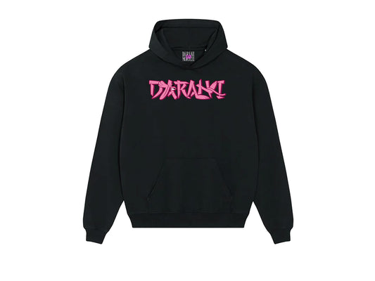 PINK GRAPHIC HOODY BLACK
