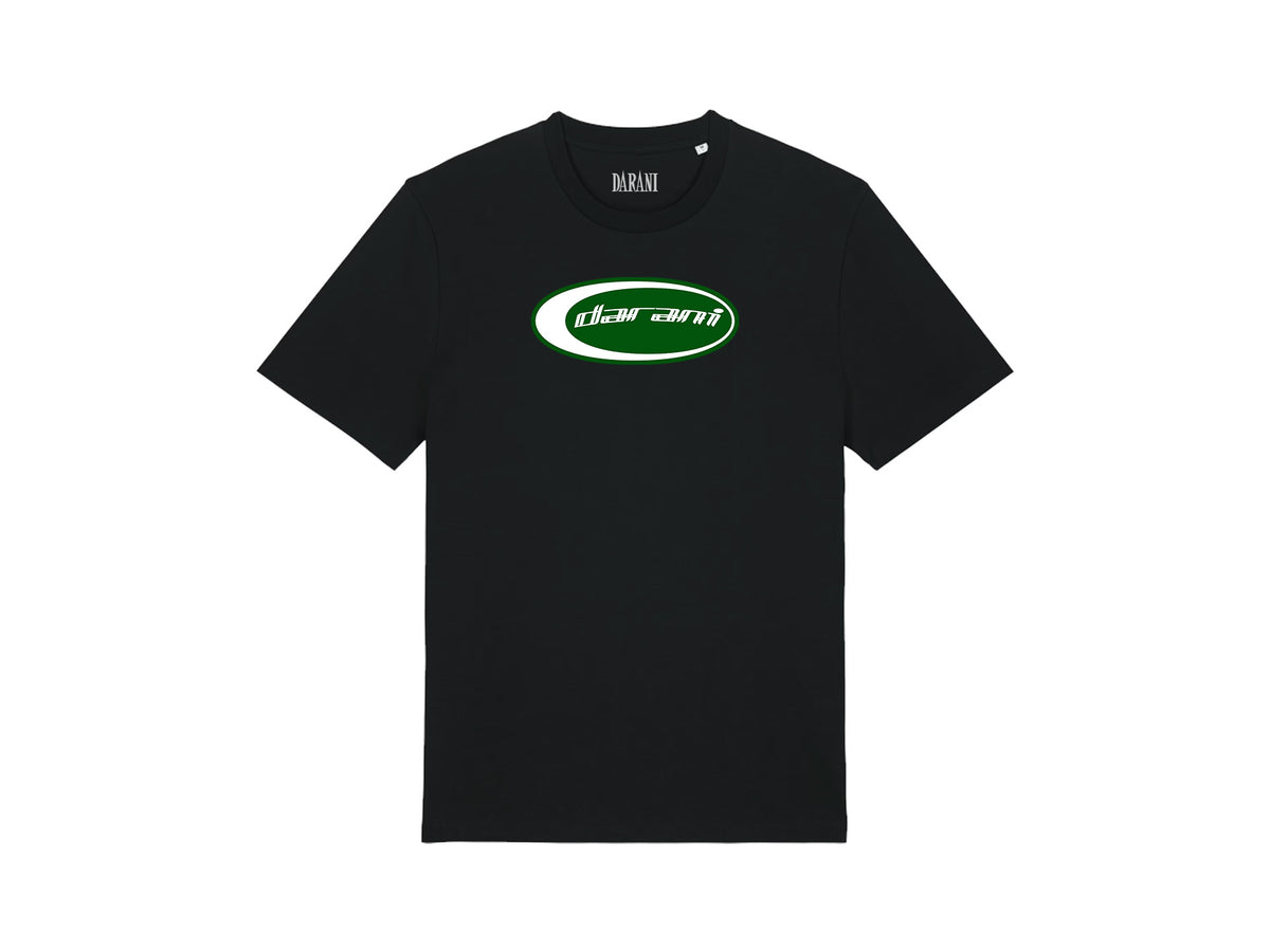 OVAL RACING GREEN LOGO TEE BLACK