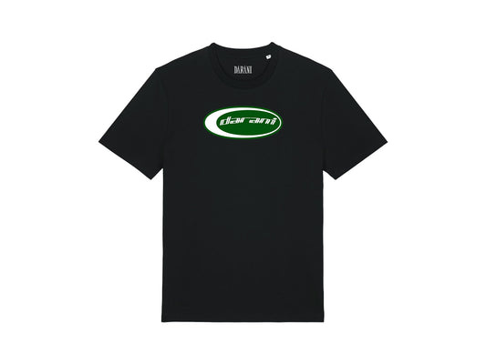 OVAL RACING GREEN LOGO TEE BLACK