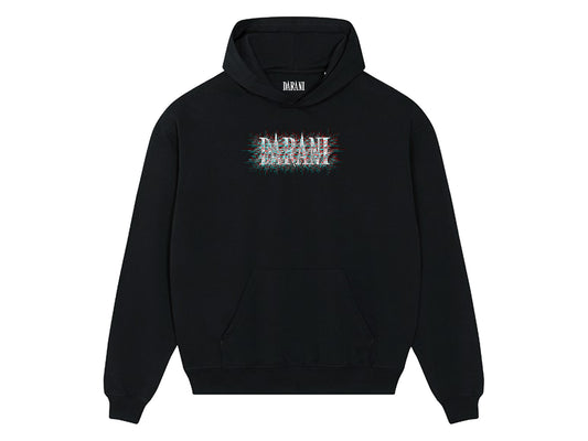 SCRATCH GRAPHIC HOODY BLACK