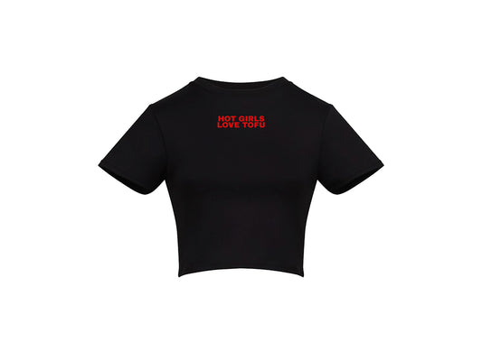 EAT WITH EBS TOFU BABY TEE BLACK