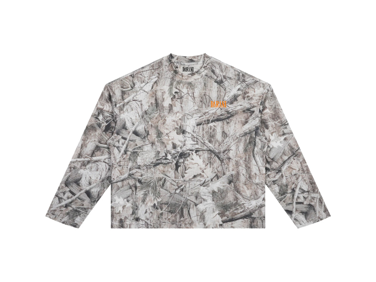 WAFFLE KNIT LS TEE TREE CAMO