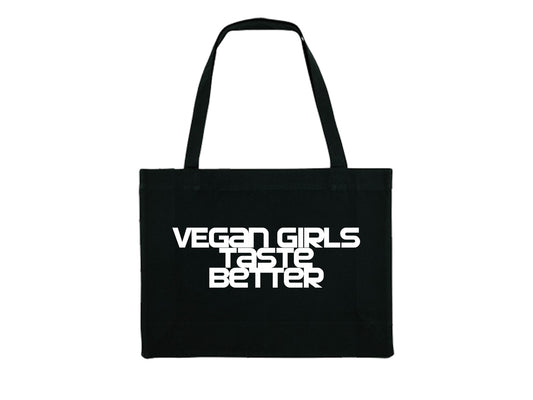 EAT WITH EBS VGTB SLOGAN TOTE BAG BLACK