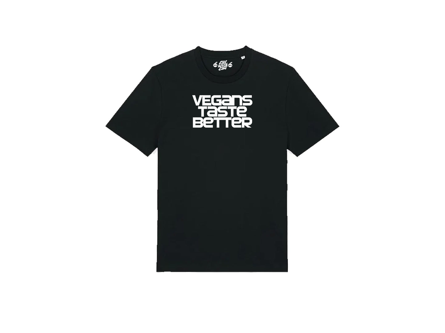 EAT WITH EBS VEGANS TASTE BETTER BLACK TEE