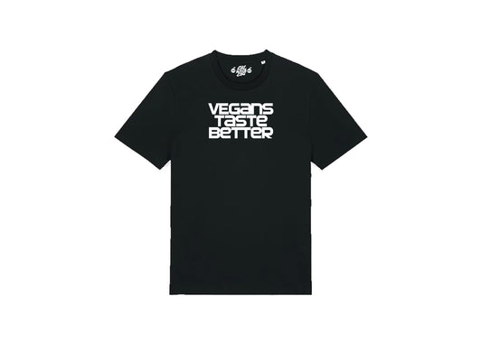 EAT WITH EBS VEGANS TASTE BETTER BLACK TEE