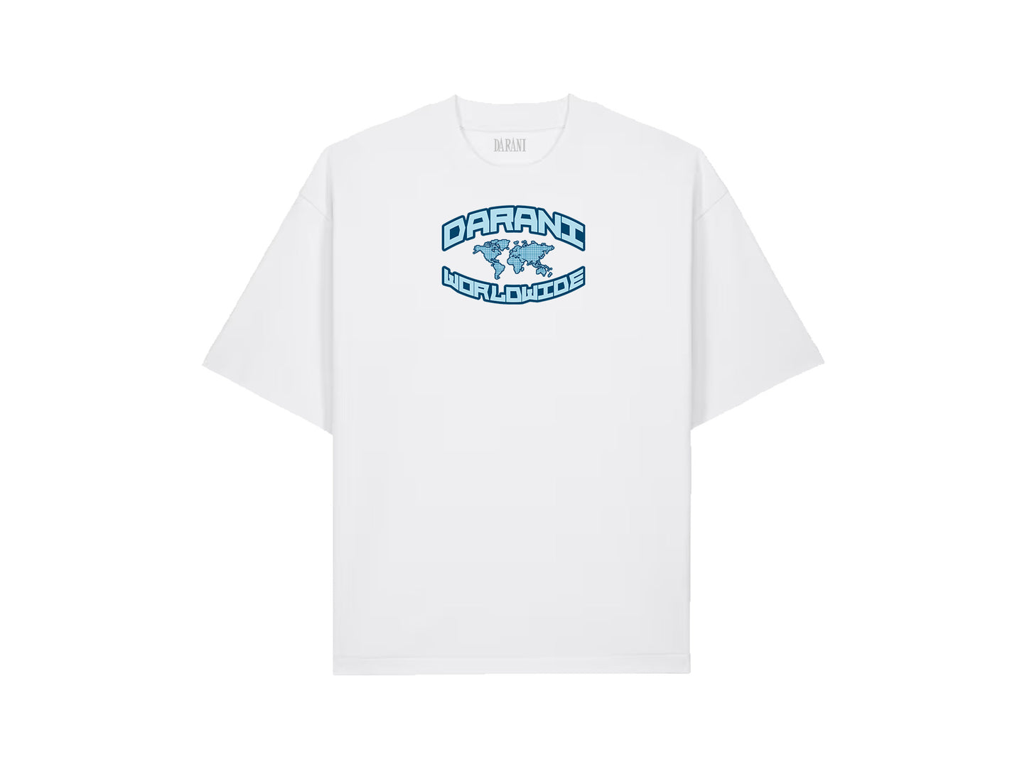 DARANI WORLDWIDE WHITE TEE *NEW FIT*
