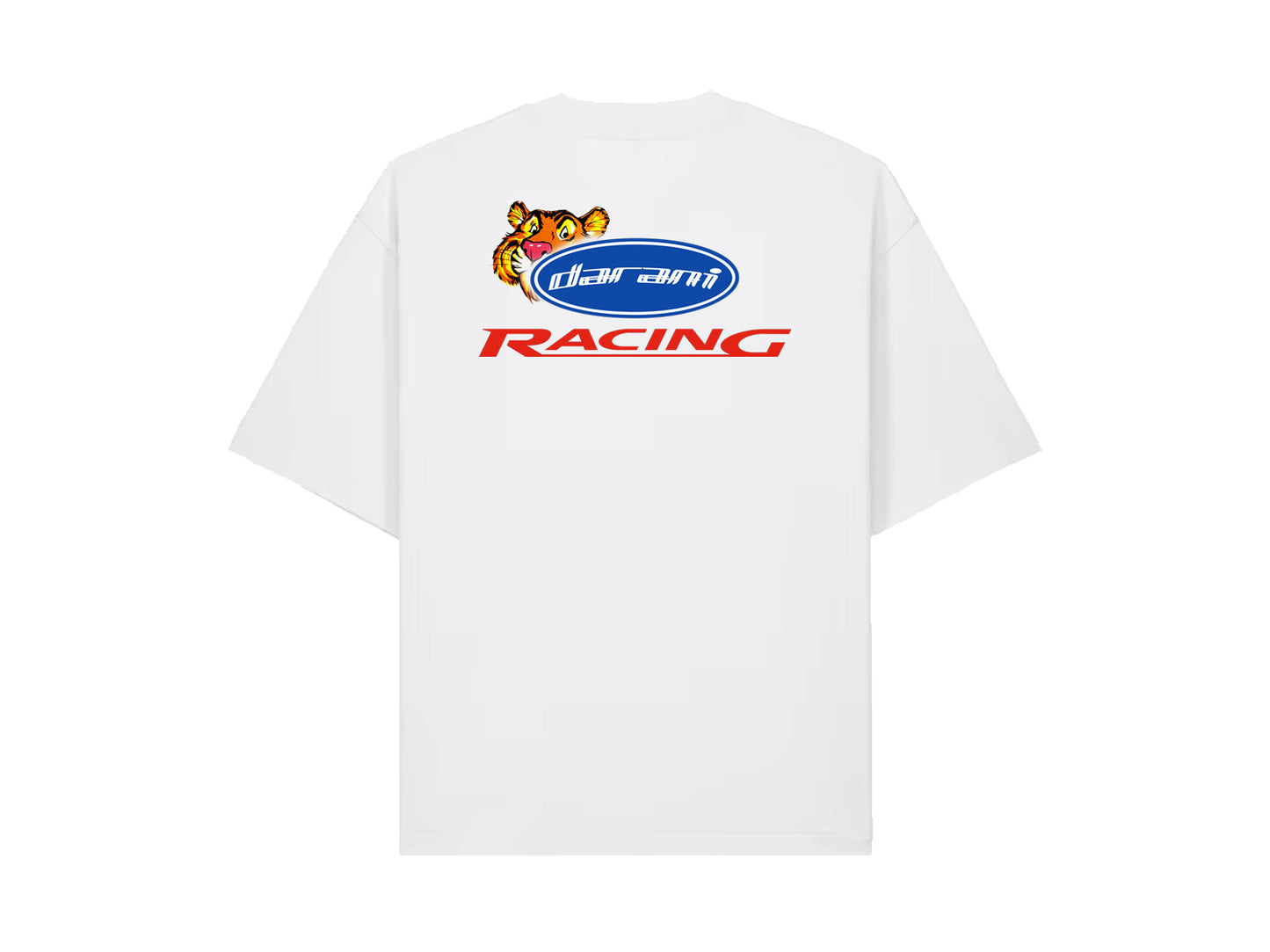 RACING TEE WHITE *NEW FIT*