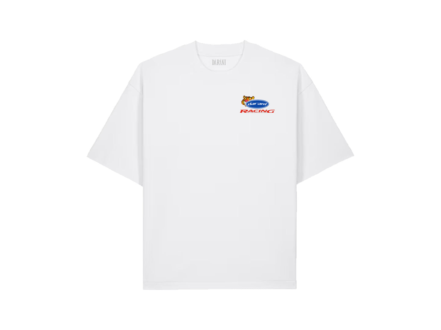 RACING TEE WHITE *NEW FIT*
