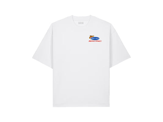 RACING TEE WHITE *NEW FIT*